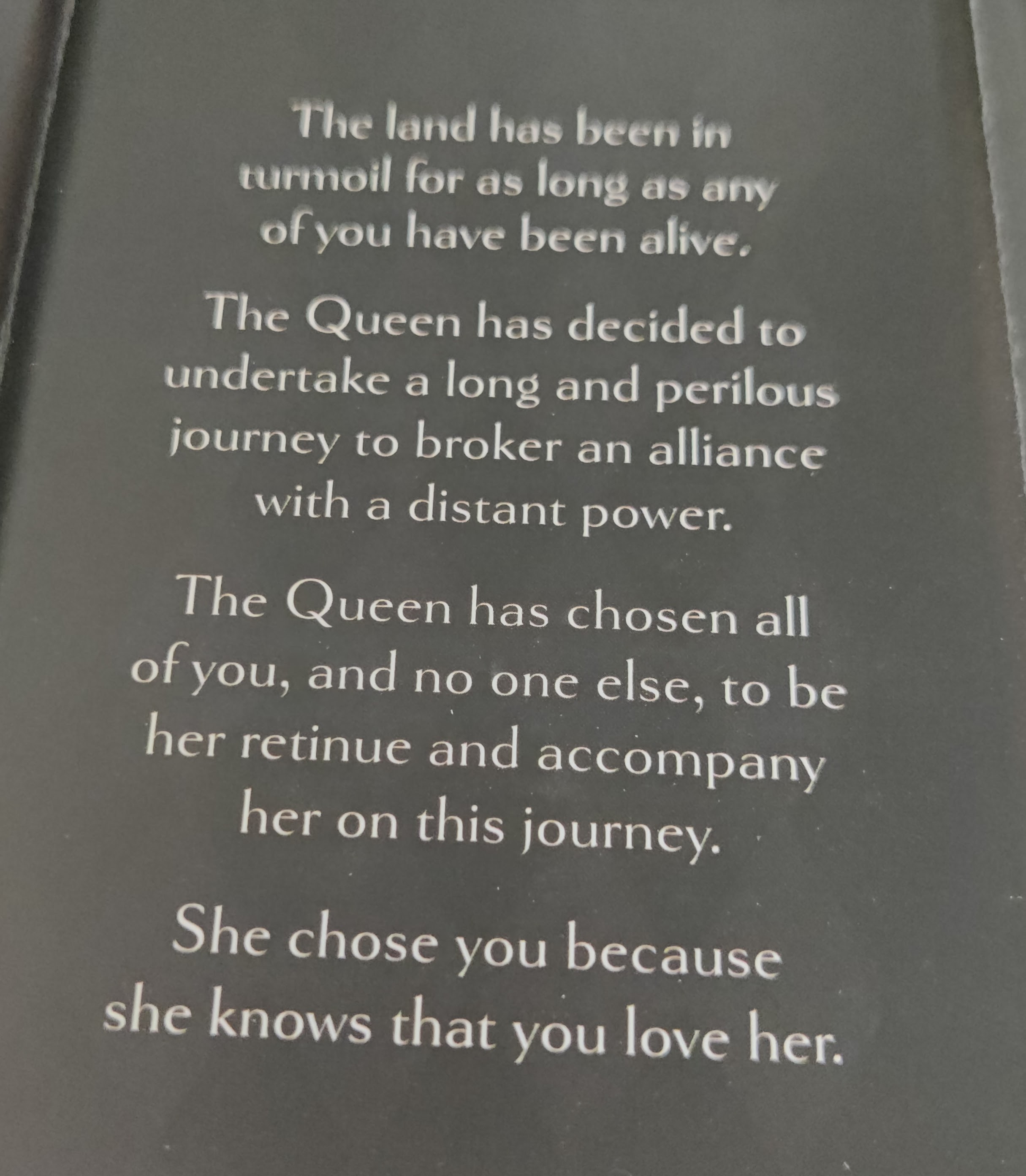 For The Queen - alkutilanne